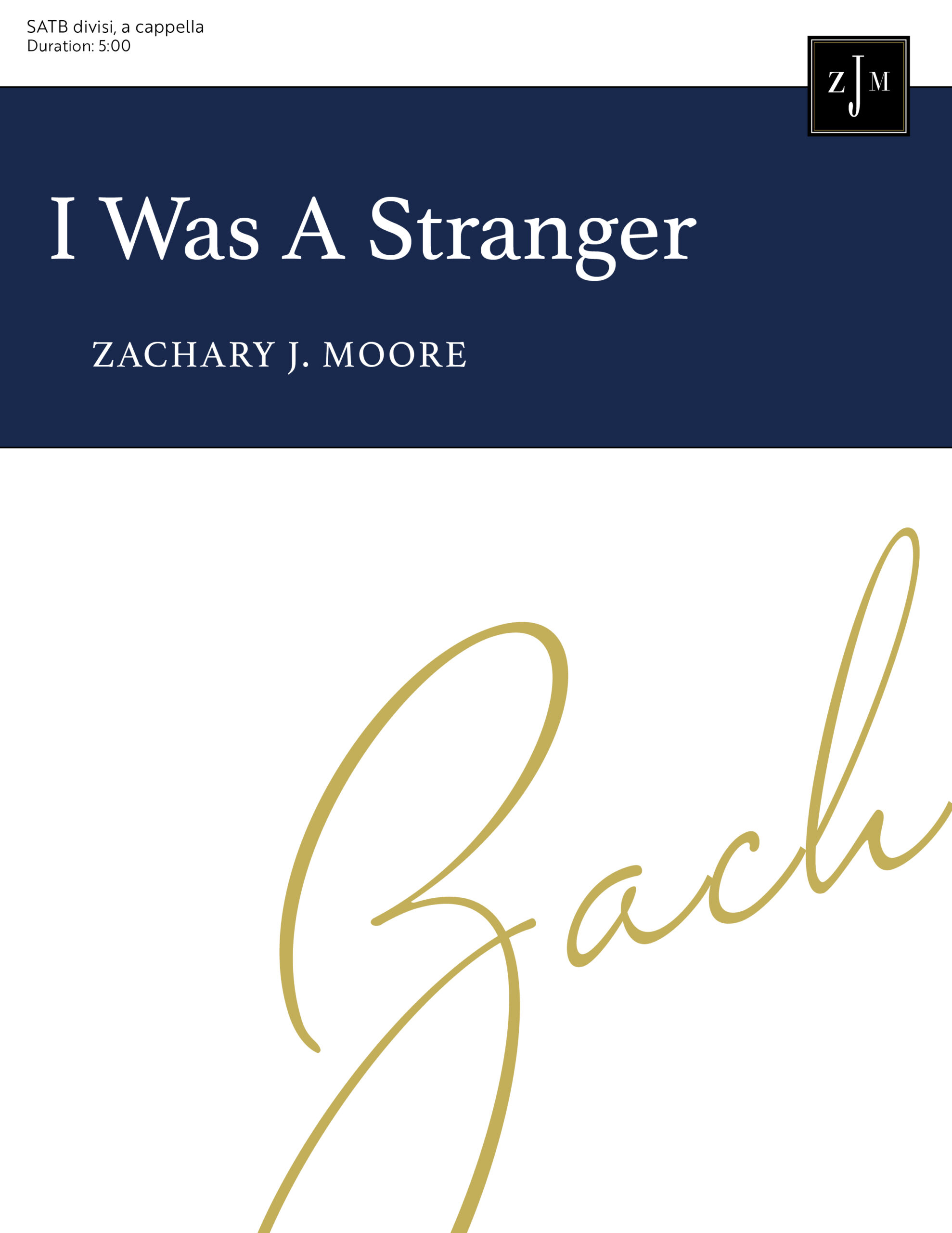Cover - I was a stranger